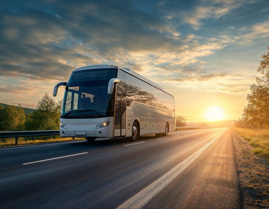 modern-white-intercity-bus-scenic-highway-with-warmth-sunset-perfect-longdistance-travel-countryside-touring